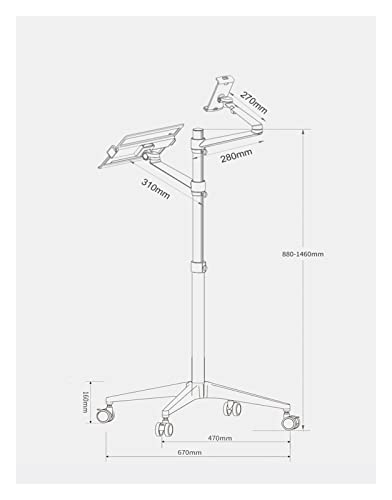 Soporte Multifunción de Piso para Laptop/Tableta con Ruedas miniatura 5
