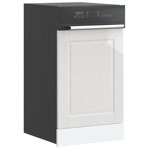Genérico Panel lavavajillas Porto Madera contrachapada Blanco Brillante,Mobiliario,Armarios y Almacenamiento,Armarios de cocina-854129
