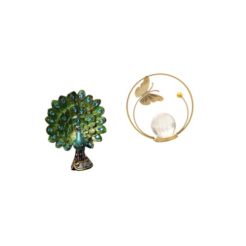 Baoblaze Elegant Peacock Crystal Ball...