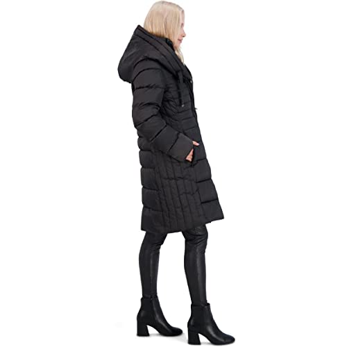 TAHARI Casey Fitted Puffer Coat for Women-Quilted Winter Coat with Bib3