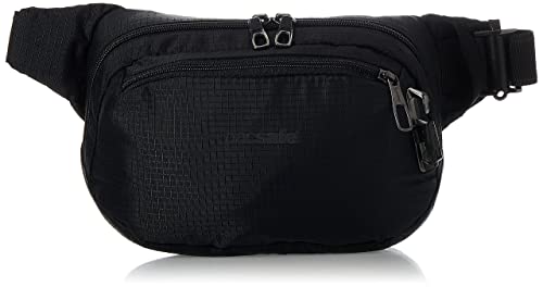 Riñonera antirrobo Pacsafe Vibe negra de 4 litros apta para tabletas de 7 pulgadas
