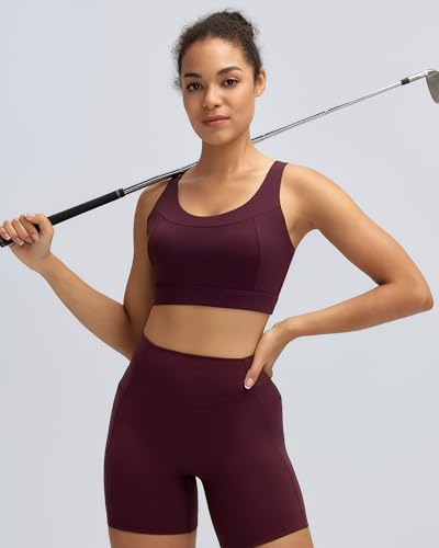 Image of RUNNING GIRL High Impact Sports Bras for Women,Racerback Running Bra Workout Crop Tank Tops Longline Sports Bra Push up