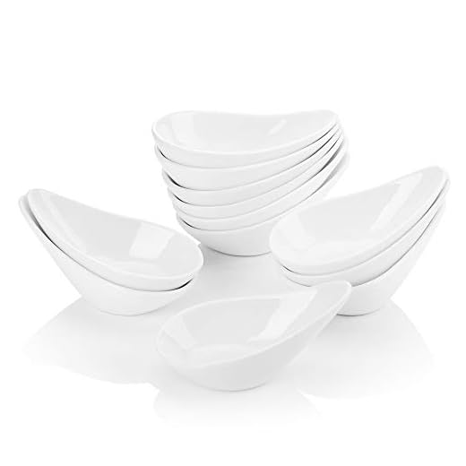 MALACASA, Ramekin.Dish-serien, 12-delars set 4,5"/ 11,5 cm / 75 ml SUPER mini efterrätt skål, dessert skål, porslin, mellanmål skål, muffins skål, dekorativ skål