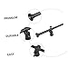 Angoily 360degree Rotatable Tripod Extension Arm Horizontal Boom for Multi-Angle Photography Black Camera Center Column Accessory for Overhead Shots