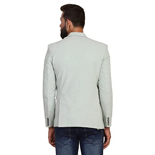 Image of TAHVO Grey Notched Lapel Blazer with Hanky