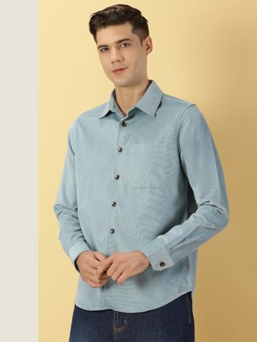 Image of Thomas Scott Men's Cotton Slim Fit Premium Corduroy Casual Shirt