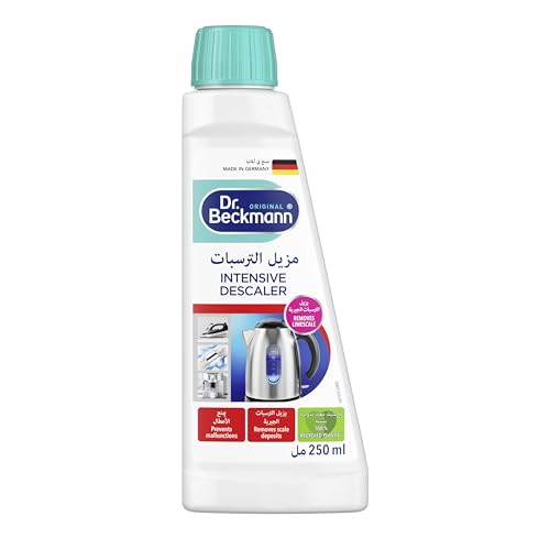 Dr. Beckmann Intensive Descaler-Removes Stubborn Limescale-With Active Power Formula-Works Faster-Effective-Easy to Use-For all Small Appliances-Prevents Damage-Made in Germany-250 ML