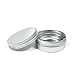 Round Silver Aluminum Metal Tin Storage Jar Containers with Secure Screw Top Lids for Cosmetic, Lip Balm,Salves, Candles,Skin Care and tea, (Silver-12pcs)