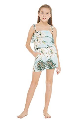 Image of Wispy Cereus Light Blue Family Matching Hawaiian Clothes | Family Matching Outfits • Soft Rayon Fabric • Tropical Floral Print • Vacation Ready • Luau Party Wear