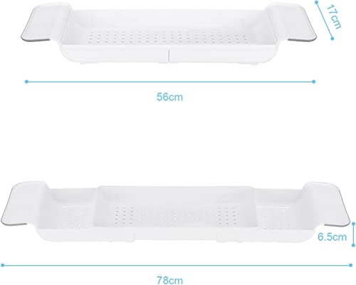 Rangement de baignoire blanc : support télescopique pliant XMING