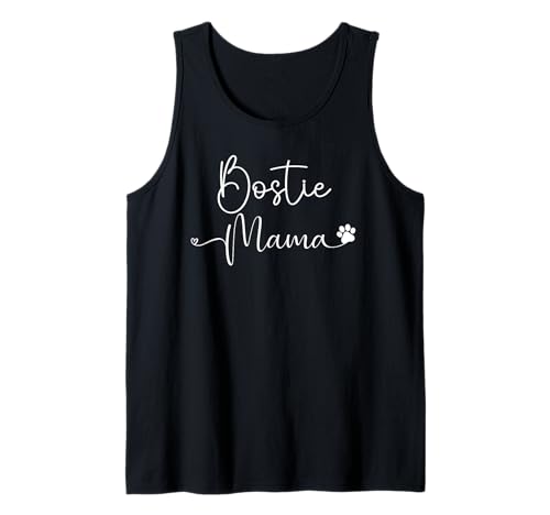 Boston Terrier Mom Design Bostie Lovers Mama Camiseta sin Mangas
