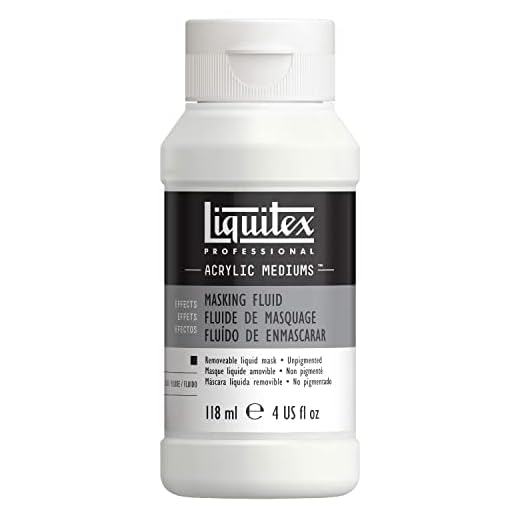 Liquitex 5404 Maskiermalmedium für Acrylfarben, Aquarellfarben, Rubbelkrepp für Leinwand, Papier, Holz, deckt wasserabweisend ab und ist entfernbar - 118ml Flasche