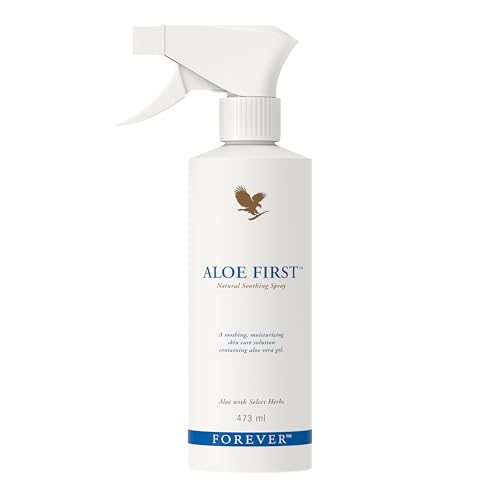 Forever Aloe First, Aloe Vera Spray, After Sun Pflege bei sonnengestresster Haut, feuchtigkeitsspendend für Körper, Gesicht & Haare, dermatest-zertifiziert (1 x 473 ml)