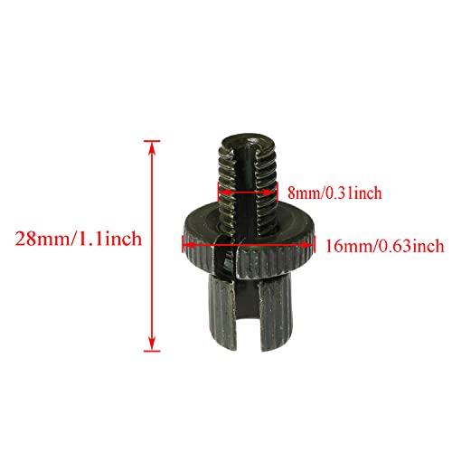Dzs Elec 4Pcs Motorcycle 8Mm Clutch Brake Cable Regulator Olives And Silver 28Mm Length Clucth Brake Cable Adjuster For Motorcycle Universal Cable Adjuster Nut Bolts #TOP4