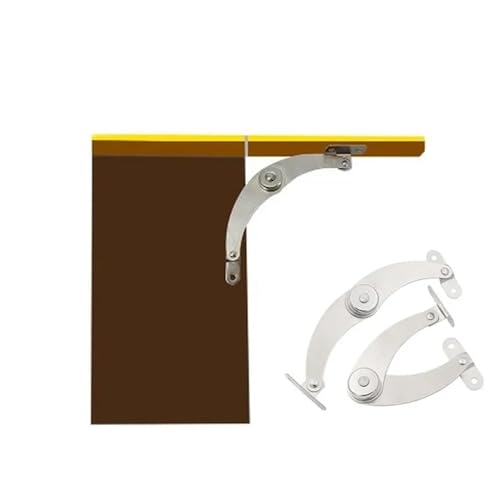 Ball Bearing Door Hinges 2pcs Stainless Steel Hydraulic Hinge Adjustable Randomly Stop Lift Up Flap Stay Support Hinges Cabinet Door Furniture Accessories(180 Degree) - Image 7