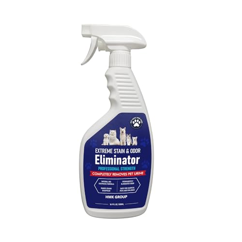Extreme Stain & Odor Eliminator Professional Strength Deodorizing Spray for Pets odor and stain remover - Enzyme Formula for Tough Stains and Odors Cats & Dog Pee Feces Spot Cleaner Urine Destroyer