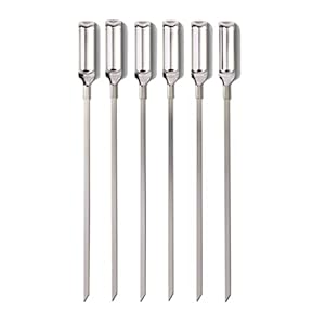 OXO Good Grips Grilling Tools, Stainless Steel Grilling Skewers – Set of 6