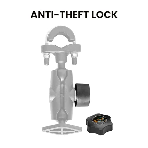 GRAND PITSTOP ATV Phone Holder, Quad Phone Mount, 8 Clamps Holds 4.7-7.1" Phones, One Hand Operation Anti Theft 360° Rotatable Motorcycle Holder for Iphone Samsung Google Other Smartphones Black