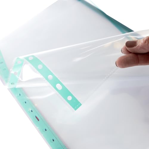 Fundas perforadas folio de polipropileno extra cristal para archivadores escolares 3