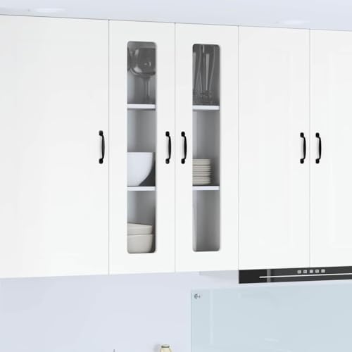 Armario de cocina de madera de ingeniería blanca de 60 cm, diseño moderno, amplio almacenamiento, fácil de limpiar, perfecto para el hogar y la cocina