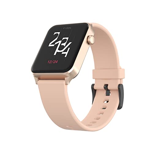 Image of Portronics Kronos Gamma Bluetooth Calling Smart Watch, 1.69inch HD Display, Dial Pad, SpO2, BP & HR Monitoring, Multiple Sports Mode, IP68 Water Resistant, Android /iOS Compatibility(Rose Gold)