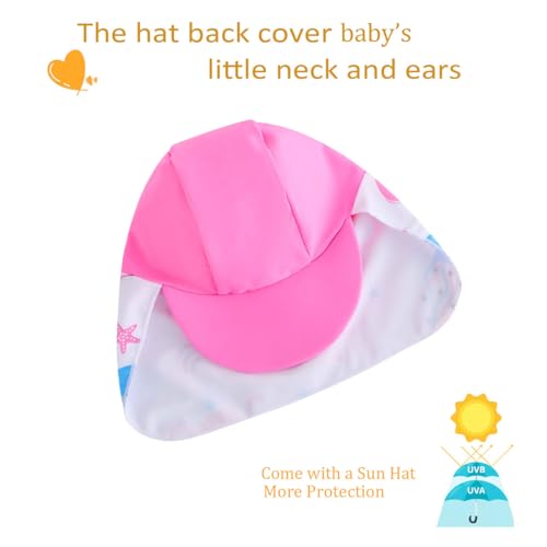 Image of UMELOK Baby Girl Swimsuit Infant UPF 50+ Bathing Suit Size Months