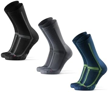DANISH ENDURANCE Running Socks, Crew Length, Anti Blister, 3 & 5-Pack