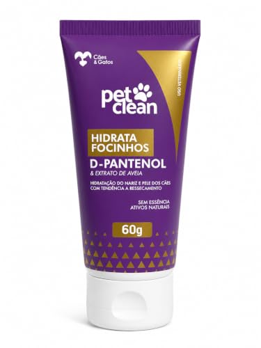 Pet Clean Hidratante de Focinho para Cães com D-Pantenol e Extrato de Aveia, 60 g — Hidratação e Proteção para Focinho Ressecado