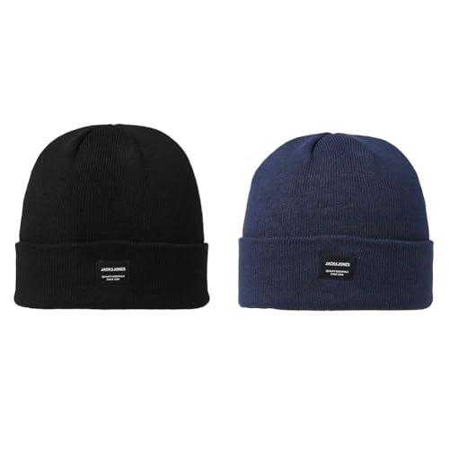 Bonnet en maille côtelée JACK & JONES JACDNA Beanie Noos avec revers ajustable