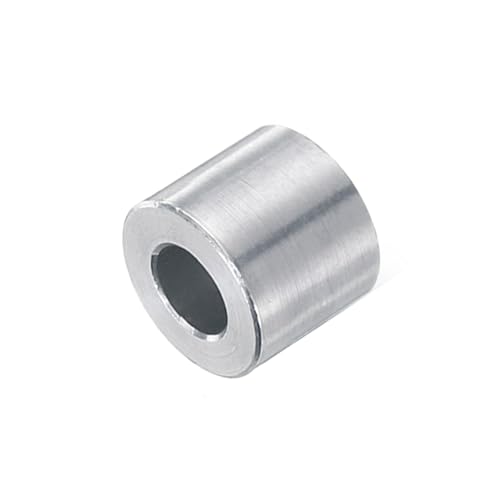 QUARKZMAN 40 Stück Aluminium-Abstandshalter 5 mm Bohrung x 10 mm x 9 mm Schrauben-Abstandsbuchse mit glatter Oberfläche Runder Metall-Abstandshalter für M5 Schrauben, Bolzen und Stangen