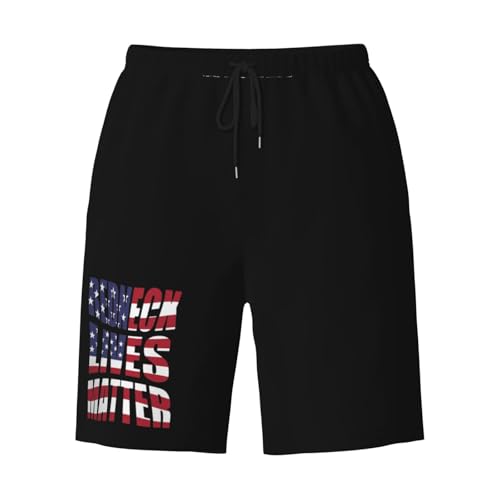 Redneck Lives Matter Men's Quick-Dry Board Shorts 7" - Swim Trunks Summer Hawaii Beach3
