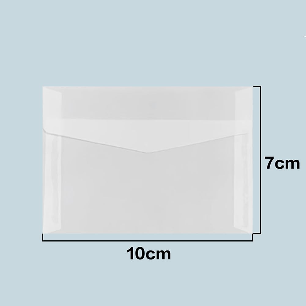Lot de 100 enveloppes en papier transparent 7 x 10 cm pour timbres et collection