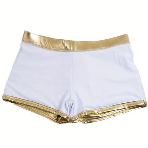 Sexy Beach Shorts for Men Liquid Metallic Underwear Box Briefs Shiny Hot Pants Pouch Trunks Beachwear Swimwear3