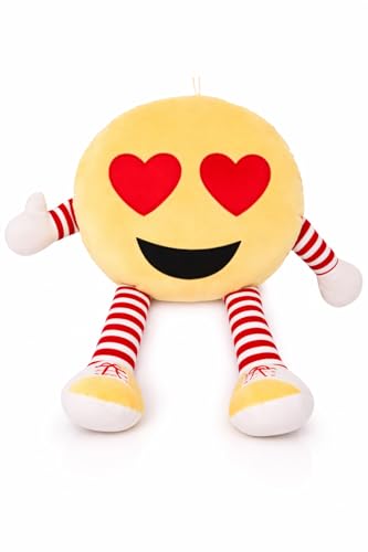 Image of Fun4you Plush Pillow Soft Toy for Kids - Cute Heart Eyes Cushion, Soft Stuffed Pillow Toy for Bed Sofa Room Decor, Gift Toy for Boys Girls (30 CM)