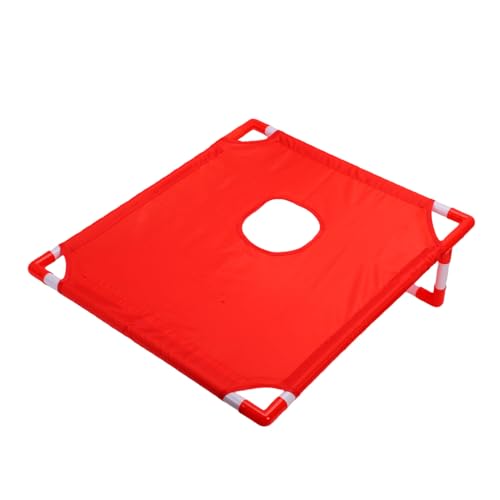 Jeu de Cornhole Portable POENVFPO avec 2 Planches et 6 Poufs