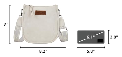 Image of Wrangler Small Crossbody Bag for Women, Mini Shoulder Purse with Adjustable Strap, Vegan Leather Phone Purse