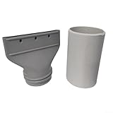 Marchfunny Kit de conector de manguera de escape de aire acondicionado portátil con adaptador de interfaz plana de 130 mm de diámetro interior para ventana AC unidad de refrigeración móvil gris 1,5 m