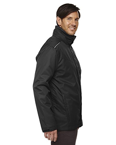 Ash City - Core 365 Men's Region 3-in-1 Jacket with Fleece Liner XL BLACK2