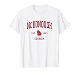 Photo Gallery mcdonough georgia ga - stampa sportiva vintage con stampa rossa maglietta Photo Gallery mcdonough georgia ga - stampa sportiva vintage con stampa rossa maglietta