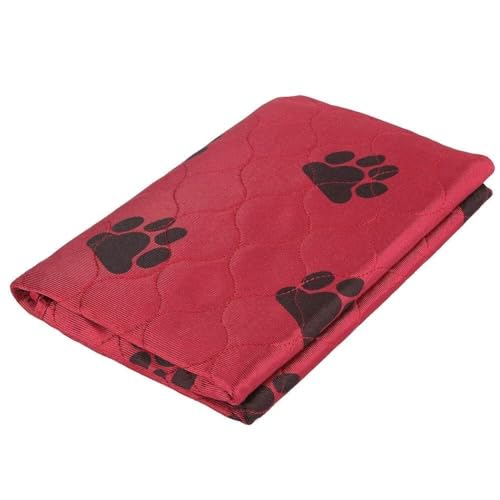 Image of Reusable Dog Pee Pads, Waterproof Training Pads for Dogs, Dog Pee Pad Urine Mat for Pet Dogs Cats(70*80cm-Red)
