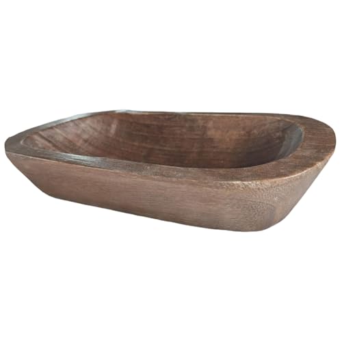 Opiniones y reviews de Cuenco para masas para comprar online. 43 Cuencos de madera decorativos, cuenco de masa madera vintage 9, 8x5, 9x2 pulgadas para granja, restaurante, cafetería, decoración centro mesa velas