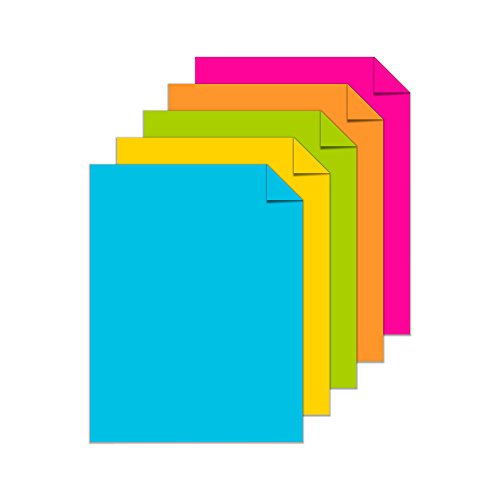 Image of Neenah Astrobrights Bright Color Paper, Letter Size Paper, 24 lb, Assorted Colors, 500 Sheets (Pack of 2)