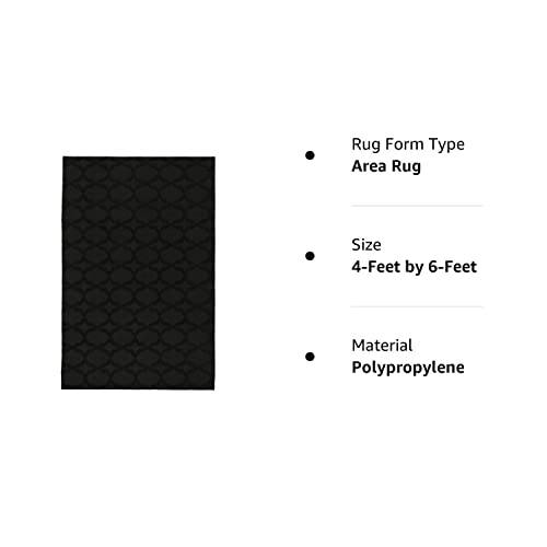 Garland Rug Sparta 4 Ft. X 6 Ft. Area Rug Black #TOP4