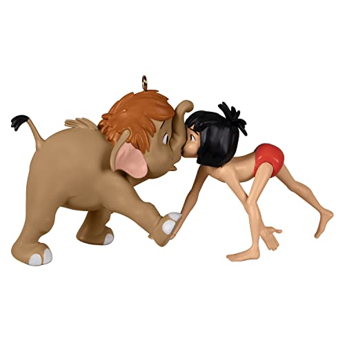 Hallmark Keepsake Plastic Christmas Ornament 2022, Disney Jungle Book 55th Anniversary Mowgli and Elephant