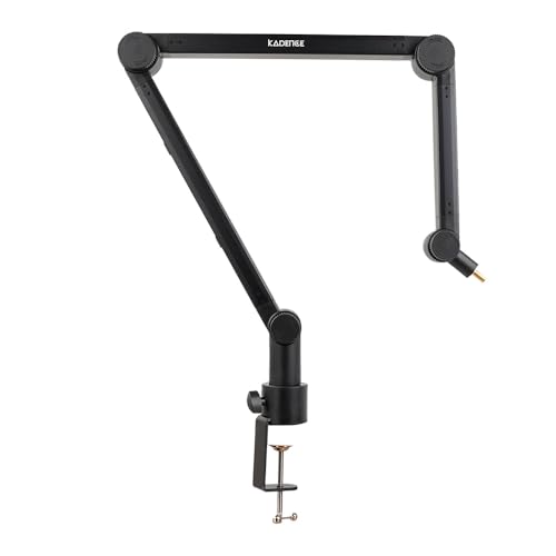 Image of Kadence NB49-BK Touring Series Professional Mic Boom Arm | Internal Spring Design & Clean Cable Management | 360 Adjustable Desk Mount | For Streaming, Podcasting & Studio Setup | Black