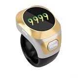 Smart Ring Counter con schermo a colori per Dhikr Tasbeeh Tracking Ricaricabile USB-C Interfaccia Impermeabile Corpo ABS Leggero e Affidabile (bianco)