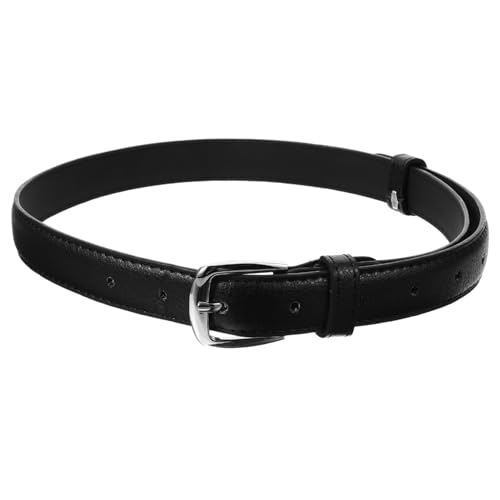Boys Black Waist Belt Pu Leather Strap for Boys and Girls Versatile Design for Pants and Jeans Comfortable Fit for Ages