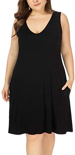 Vestido feminino plus size decote em V sem mangas estampa floral ...
