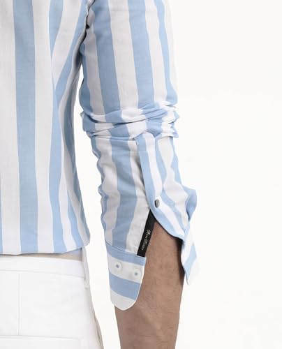 Image of Rare Rabbit Regular fit Striped Shirt