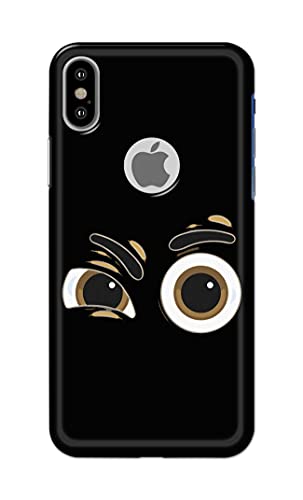 Image of Generic PRINTFIDAA Funky Expression of Cartoon Eyes Printed Designer Hard Back Case Cover for Apple iPhone X Logo /iPhone 10 / iPhone Ten /iPhone Xs Logo -(SS) MVN1004